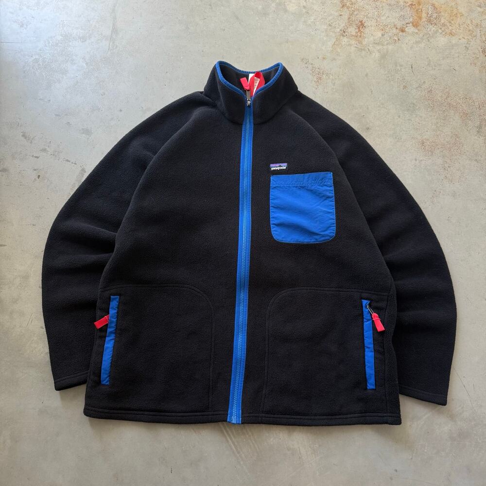 Patagonia Gorpcore Black Blue Fleece Casual Outerwear Kerstens Jacket Size Large